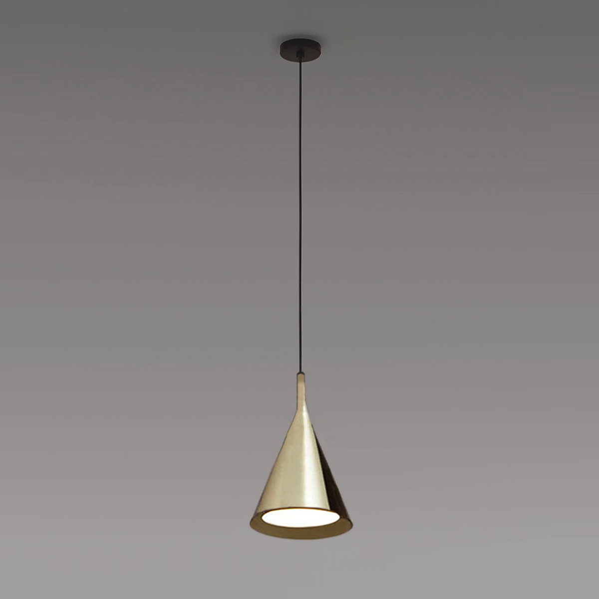 TOOY Gordon 561.22 Pendelleuchte Schwarz Matt & Messing Ø: 18 cm