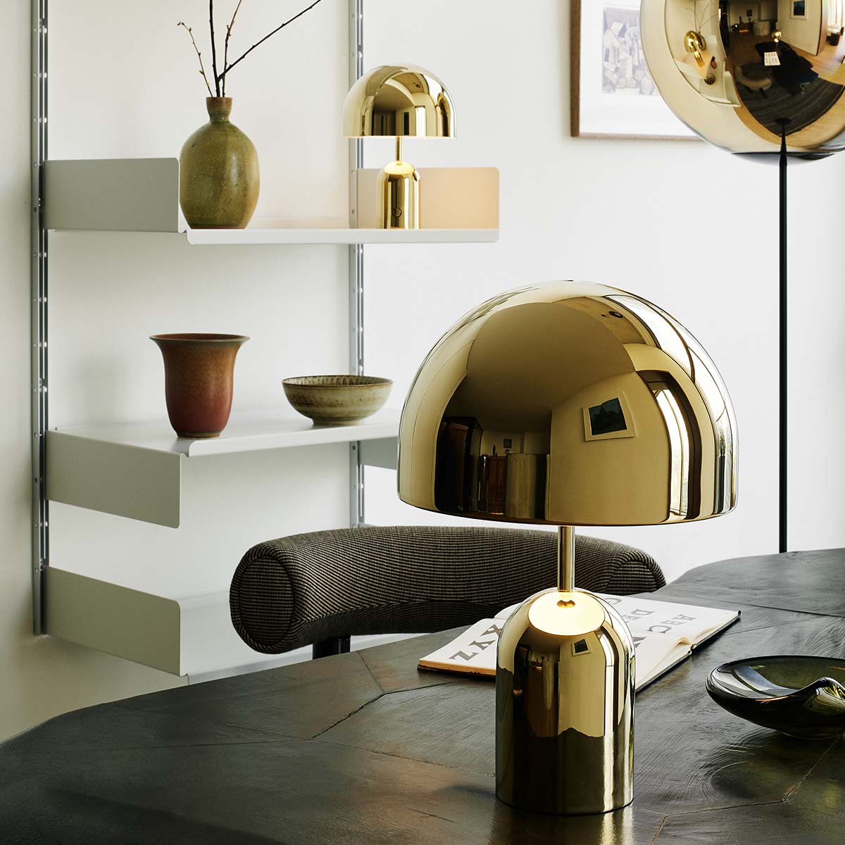 Tom Dixon Bell Portable Akku Tischleuchte, H: 28 cm, Baby Blau