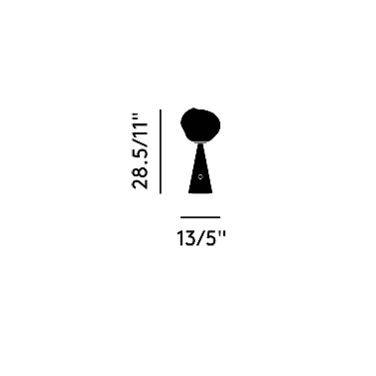 Tom Dixon Melt Portable Akku LED Tischleuchte, Ø: 13 cm, H: 28,5 cm, Kupfer