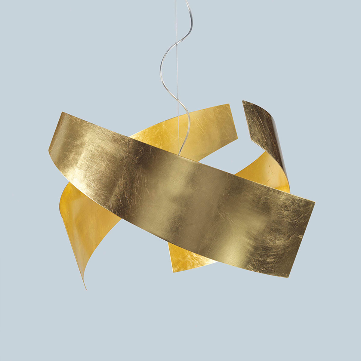 Ella S65 Pendelleuchte, Ø: 65 cm, H: 40 cm, Blattgold