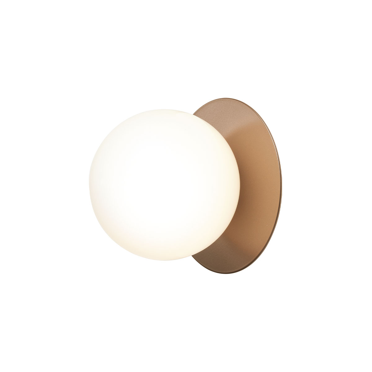 Liila 1 Medium Wand- und Deckenleuchte, Ø: 16,5 cm, Dunkelbronze, Opalglas
