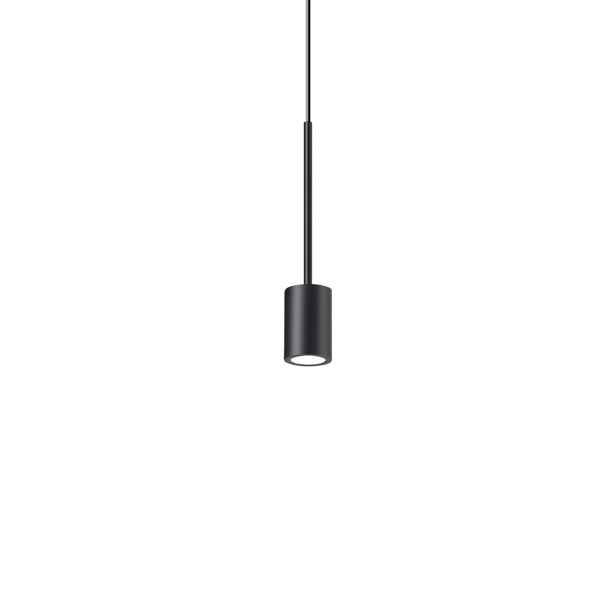 Archimede SP cilindro Pendelleuchte, Ø: 9 cm, Schwarz, Zylinder