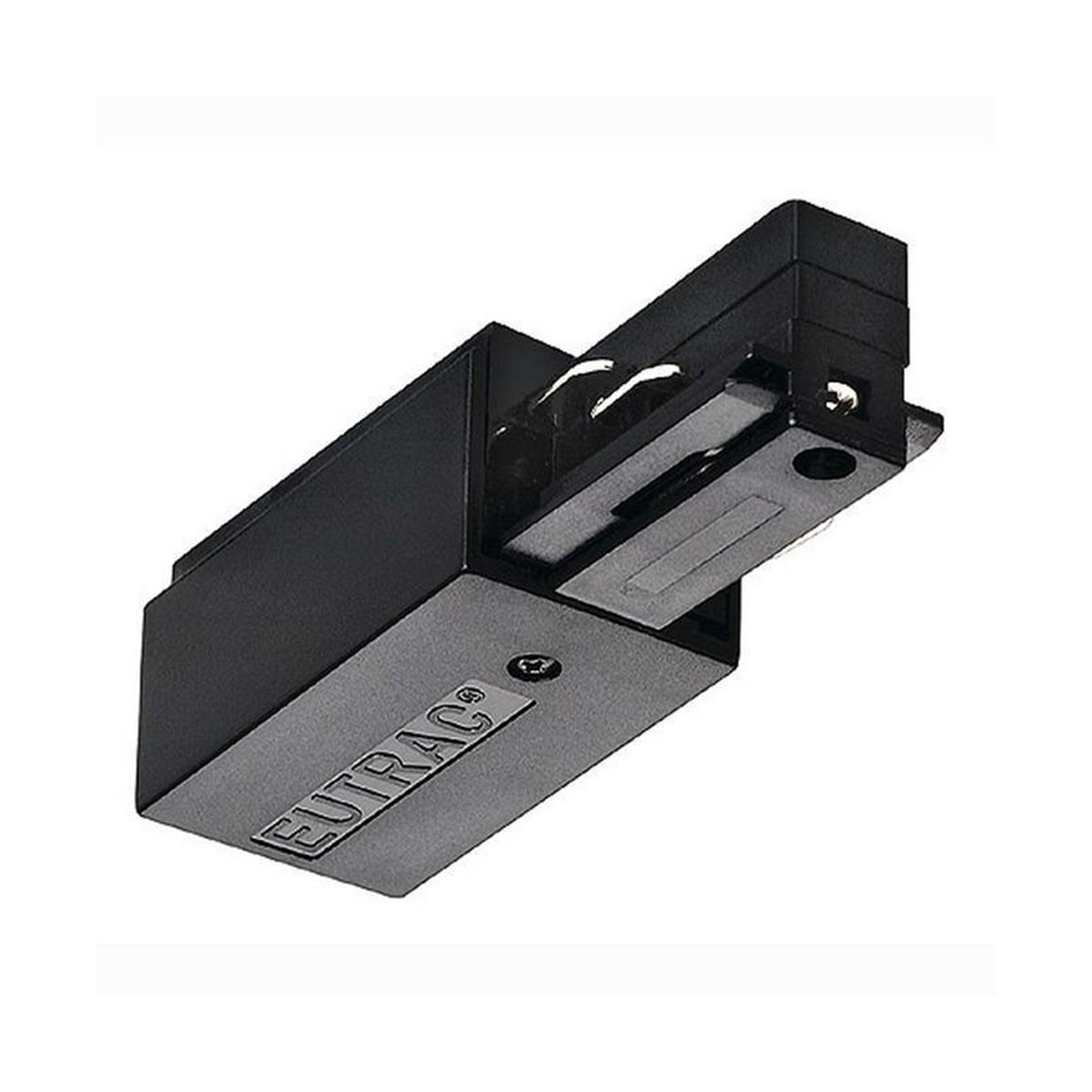 Eutrac 3-Phasen Seiteneinspeiser, Schwarz, Erde rechts Eutrac 3-Phasen Seiteneinspeiser, Schwarz, Erde links