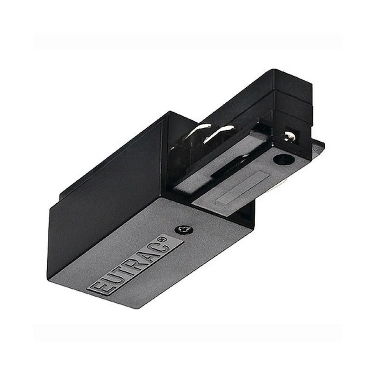 Eutrac 3-Phasen Seiteneinspeiser, Schwarz, Erde links