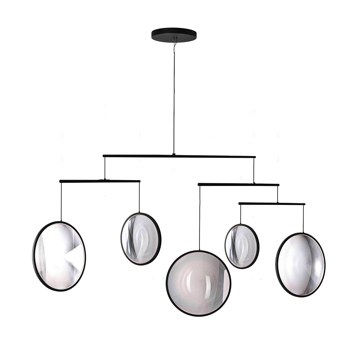 DCW Editions Focus x5 Pendelleuchte, H: 131 cm Schwarz 5-flammig Modern – hochwertige Beleuchtung, geeignet für Esszimmer DCW Editions Focus x5 Pendelleuchte, H: 131 cm Schwarz 5-flammig Modern – hochwertige Beleuchtung, geeignet für Esszimmer