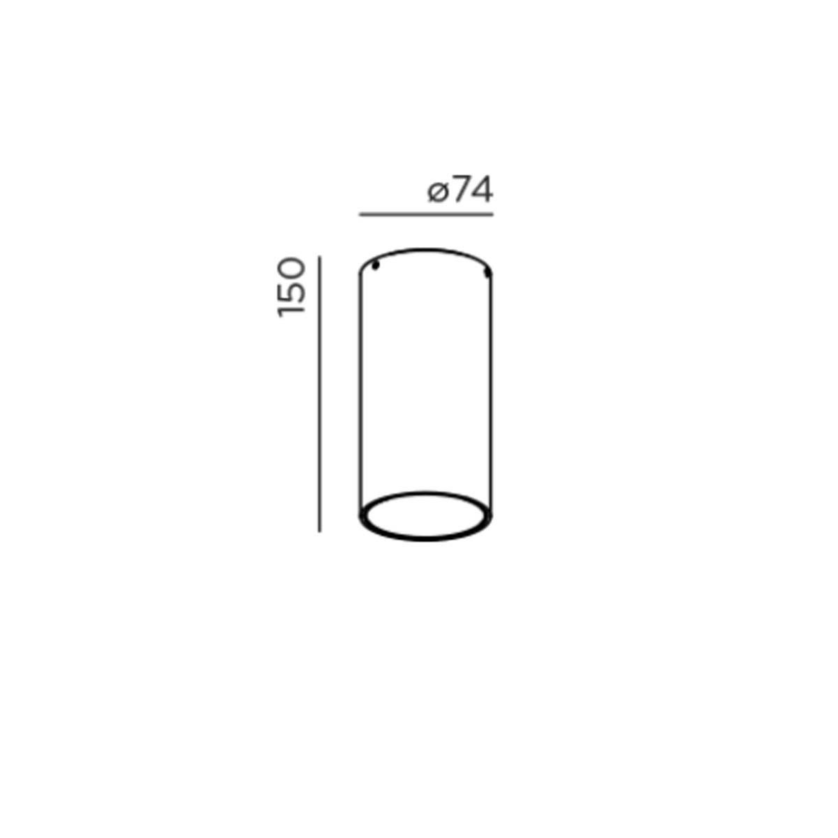 down.3 R Deckenleuchte, Ø: 7,4 cm, H: 15 cm, Deep Black down.3 R Deckenleuchte, Ø: 7,4 cm, H: 15 cm, Anthrazit
