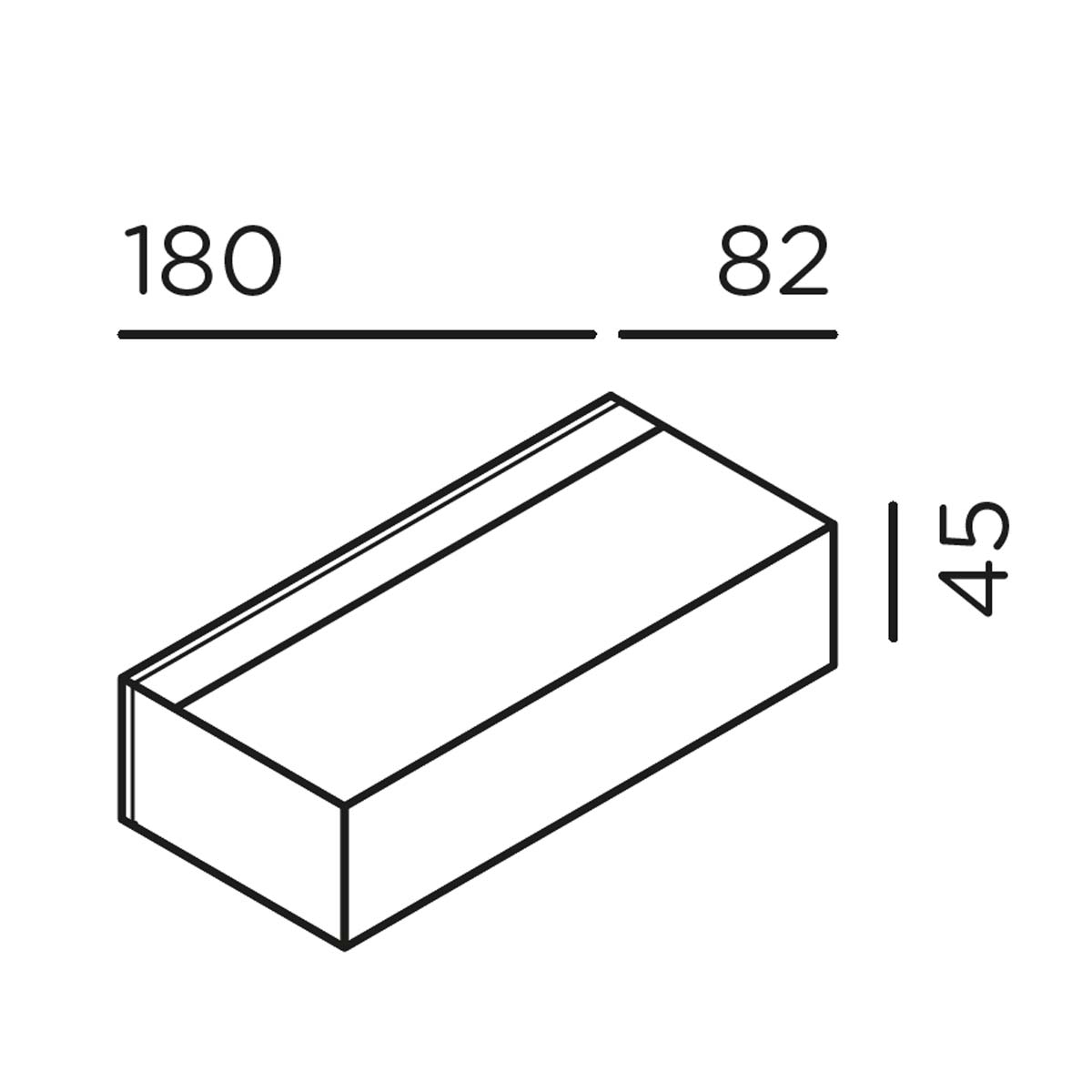 IP44.de iem.2 X down Wandleuchte, H: 4,5 cm, T: 8,2 cm Cool Brown Phasenabschnittdimmer