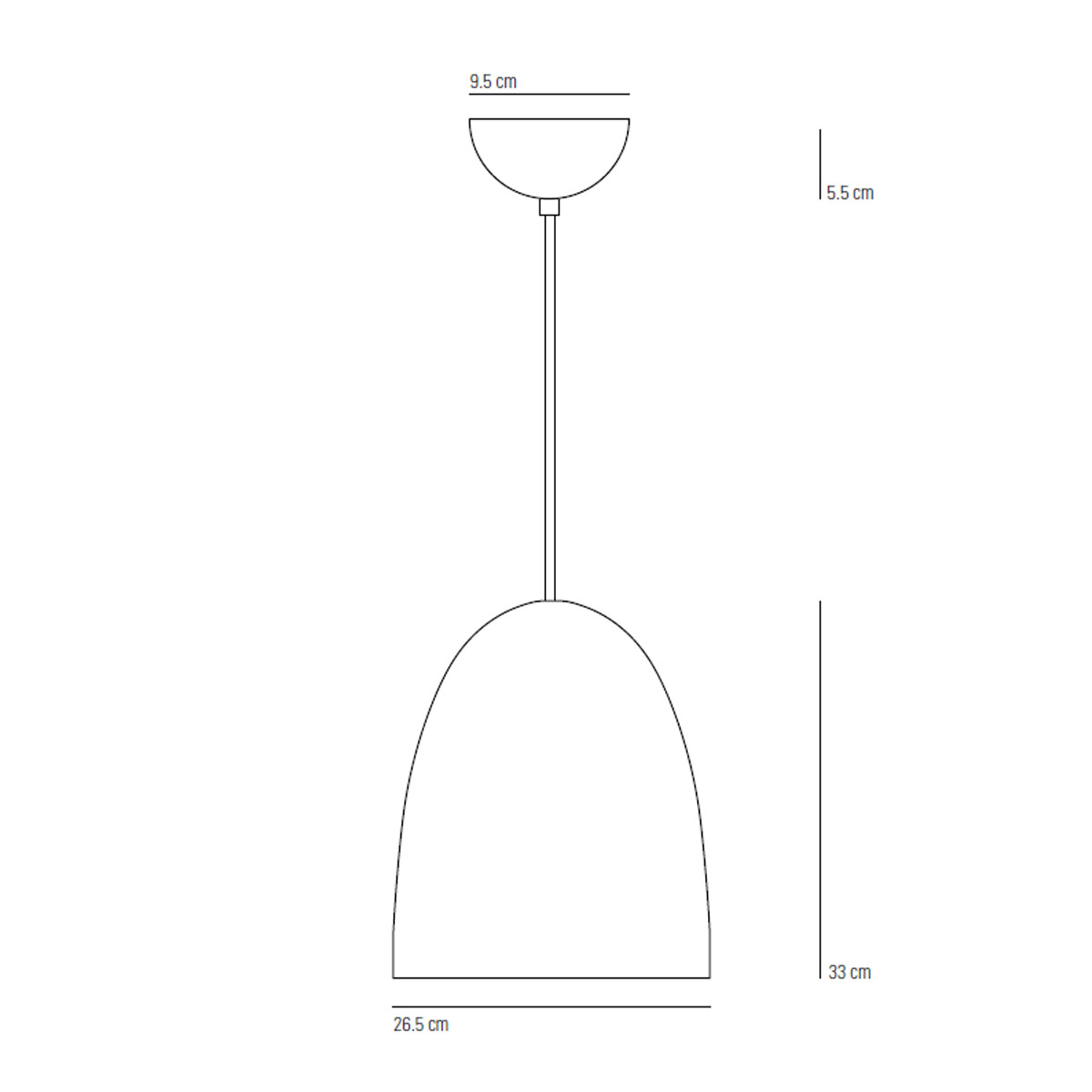 Stanley Large Pendelleuchte, Nickel Schwarz gehämmert, Ø: 26,5 cm