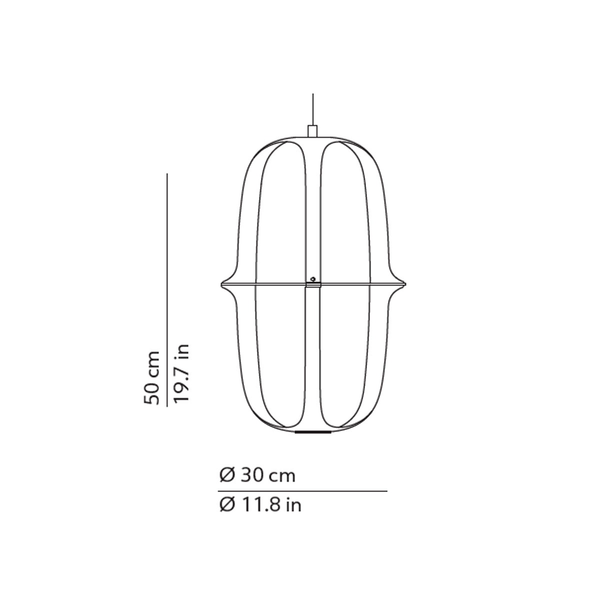 Kooi Pendelleuchte, Ø: 30 cm, H: 50 cm Kooi Pendelleuchte, Ø: 30 cm, H: 50 cm