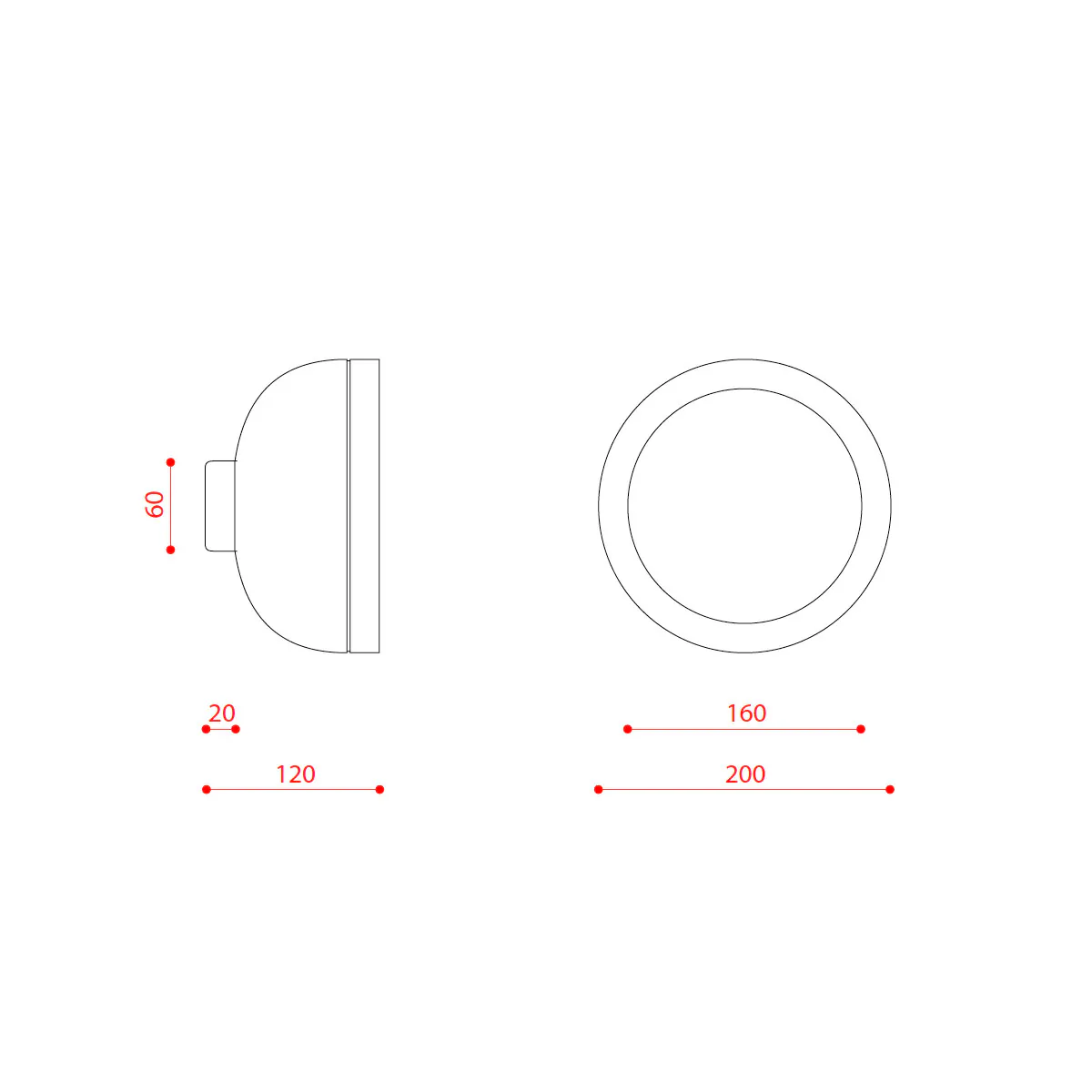 Molly 556.72 Wand - Deckenleuchte Ø: 20 cm, Kupfer, Kupfer