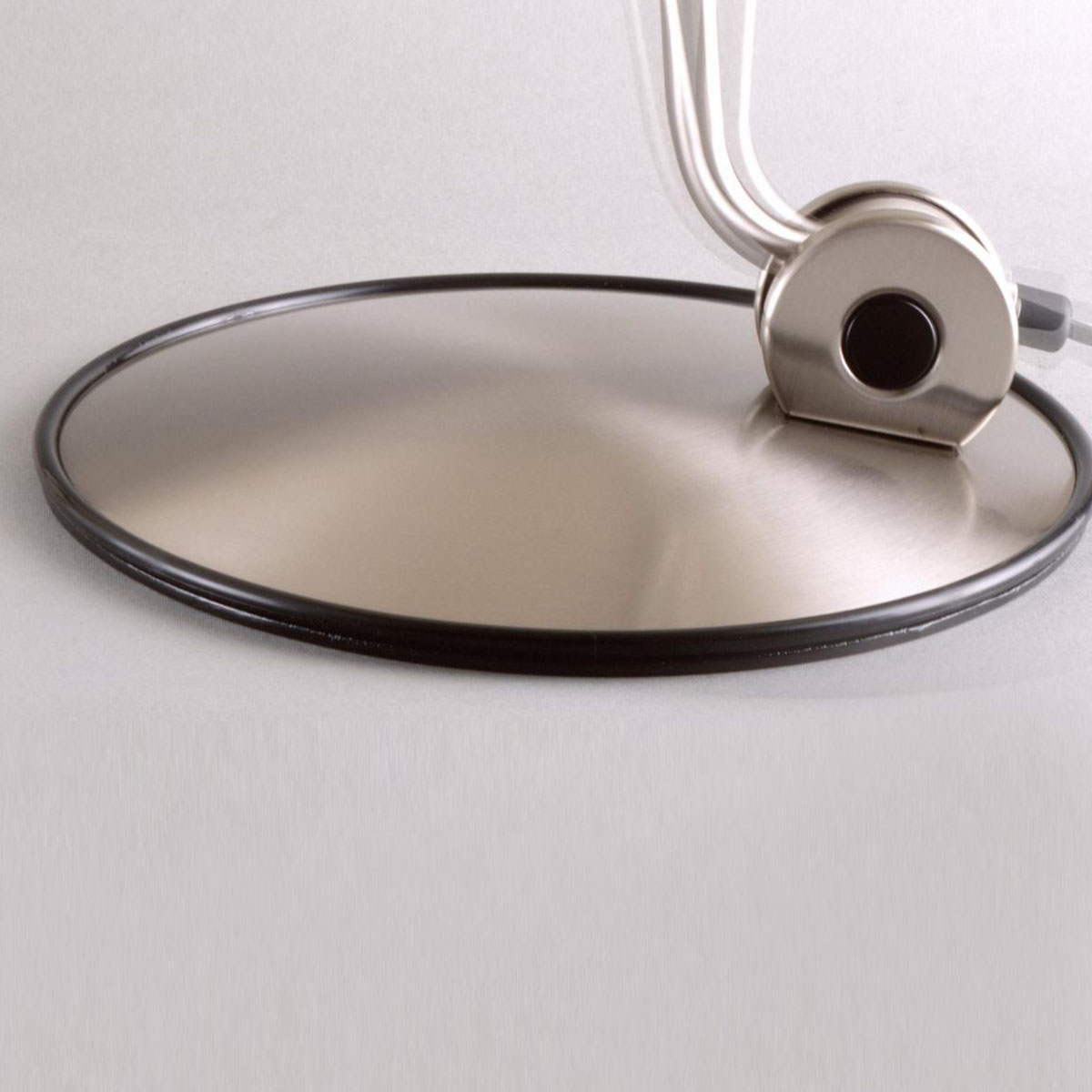 Elle LED Stehleuchte, H: 200 cm, Nickel gebürstet, Extra-Warmweiß 2700K