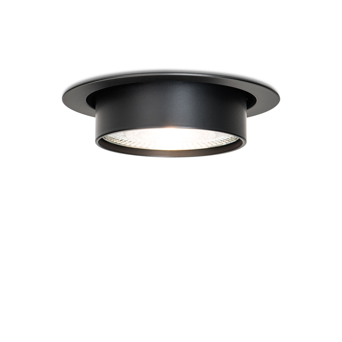 Wittenberg 4.0, wi4-eb-1r Einbaustrahler, Schwarz matt, Extra-Warmweiß 2700K, Spot 12° Wittenberg 4.0, wi4-eb-1r Einbaustrahler, Schwarz matt, Warmweiß 3000K, Flood 38°