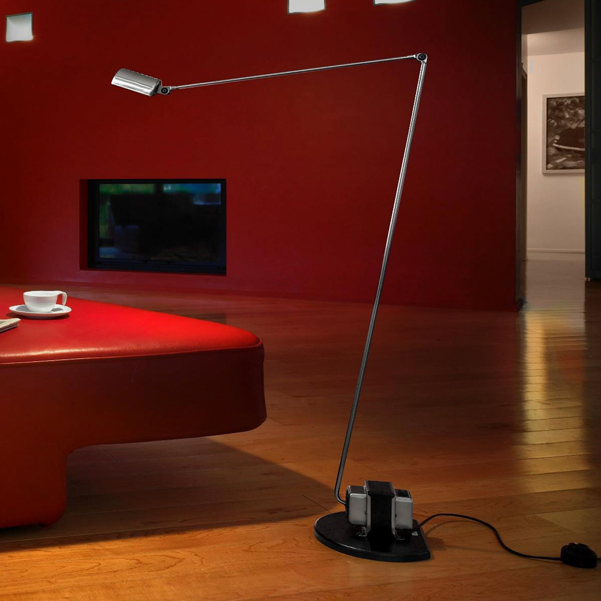 Daphine Terra LED Stehleuchte, H: 101 cm, Schwarz soft, Warmweiß 3000K Daphine Terra LED Stehleuchte, H: 101 cm, Nickel gebürstet, Extra-Warmweiß 2700K