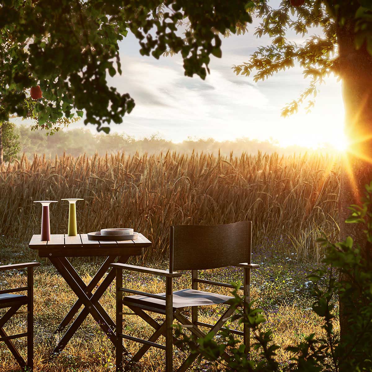 lix Mobile Akku Tischleuchte dim to warm 2700K – 1800K, Ø: 6 cm, H: 24,5 cm, charging base mit USB-C Kabel, Dunkelchrom