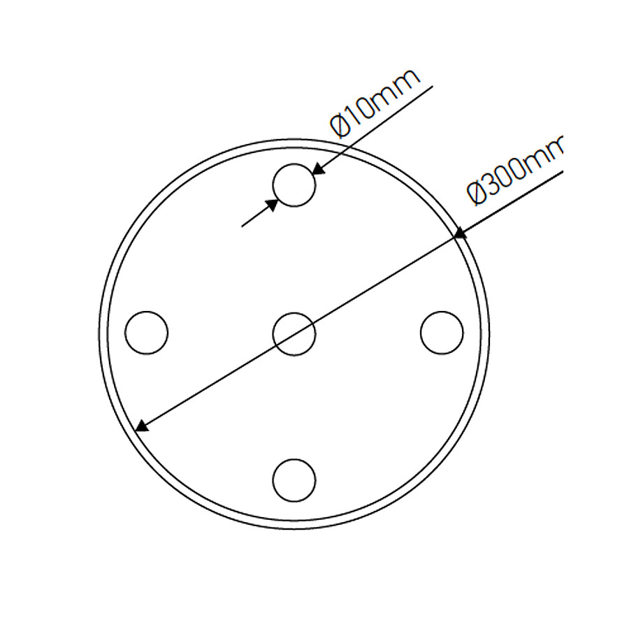 Lampen Baldachin Metall 5-fach Kupfer, Ø: 30 cm x H: 2,5 cm
