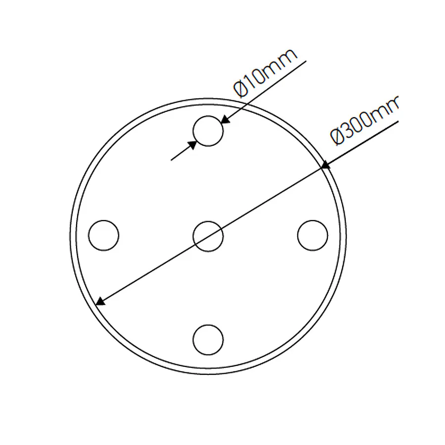 Lampen Baldachin Metall 5-fach Kupfer, Ø: 30 cm x H: 2,5 cm