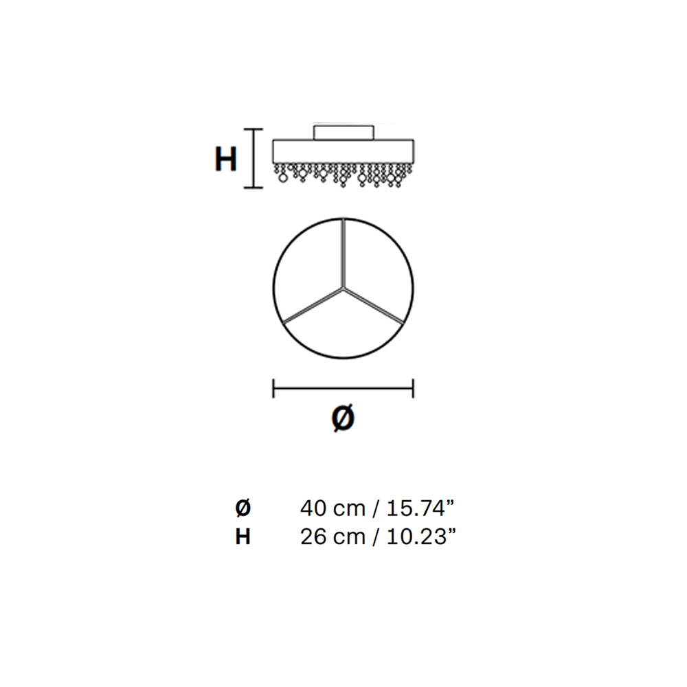 Olà PL6 40 Deckenleuchte, Weiß matt, Ø: 40 cm, LED-Modul