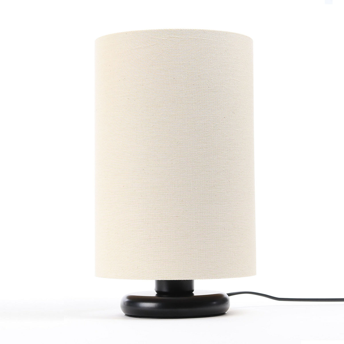 Tischleuchte Ø: 20 cm, H: 34 cm, Cream, Schwarz