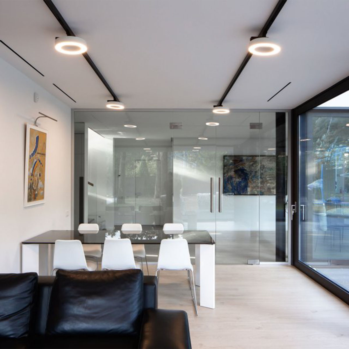 SUPER-OH! XS PIVOT 39 ADM DIM8 Schienenstrahler, Weiß, Ø: 39 cm