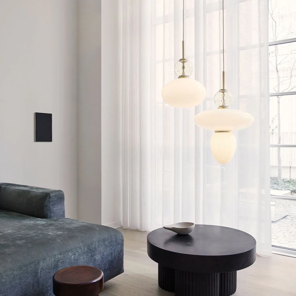 Rizzatto 32 Pendelleuchte, Ø: 30 cm, Silber satiniert