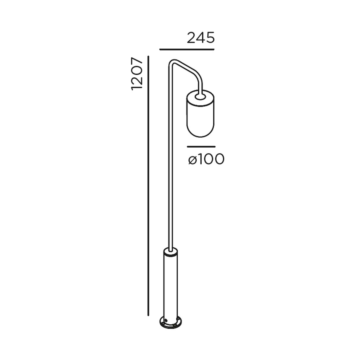 IP44.de pip.2 Wandleuchte, H: 7,5 cm, T: 16,5 cm Anthrazit DALI
