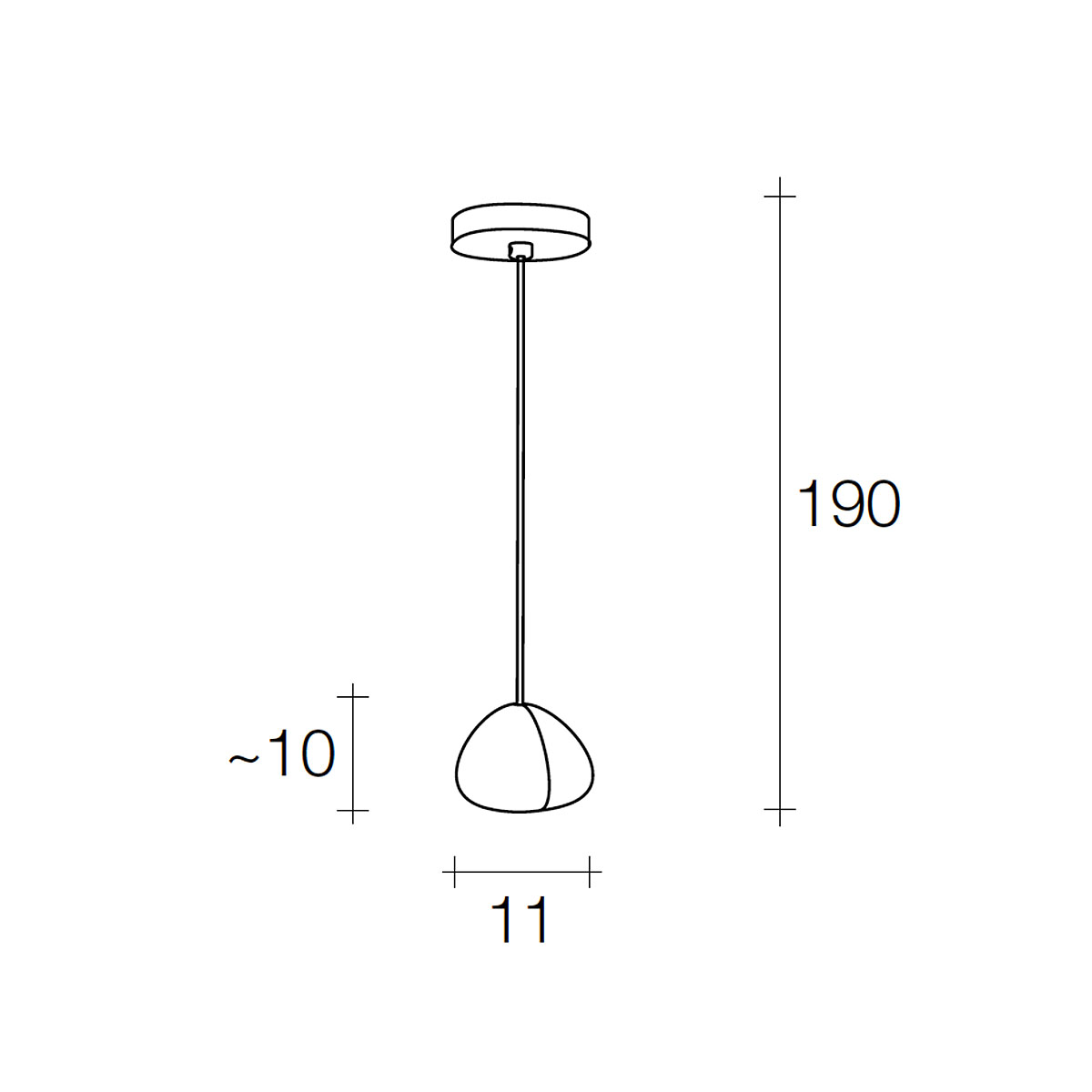 Mizu Pendelleuchte Ø: 11 cm, Silver Dust, G4, IGBT