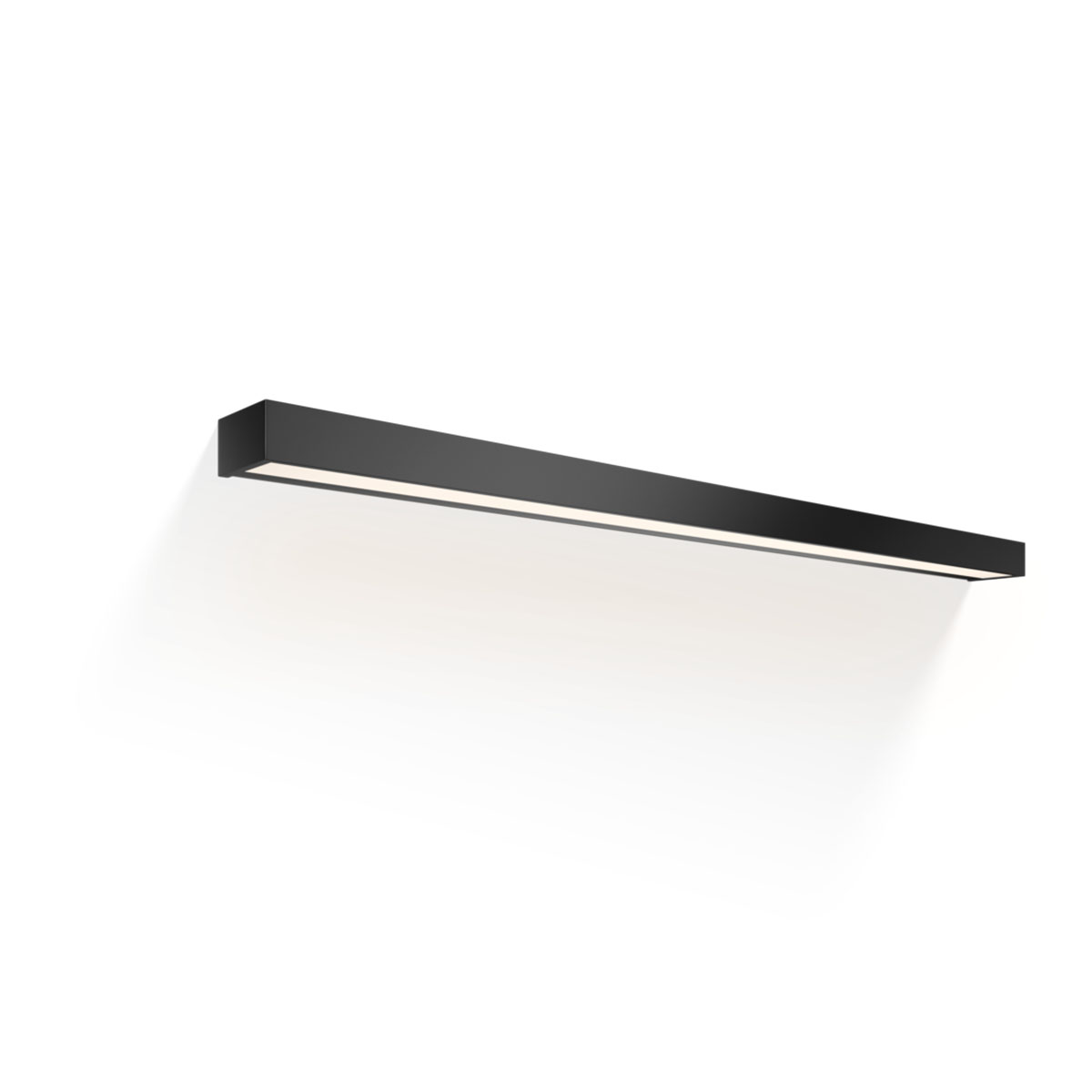 Box 120 N LED Wandleuchte Bad, Schwarz matt, B: 120 cm, Warmweiß 3000K