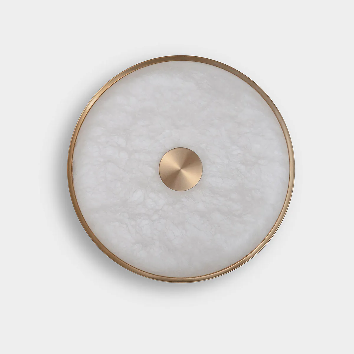 Bert Frank Beran Wandleuchte, Messing gebürstet, Ø: 26 cm aus Messing und naturbelassener Alabasterstein – exklusives britisches Design, atmosphärisches Licht poliertes Messing und edler Alabaster Leuchte von Bert Frank – Beran Wandlampe, Messing gebürstet, Ø: 36 cm, moderne Eleganz, atmosphärisches Licht