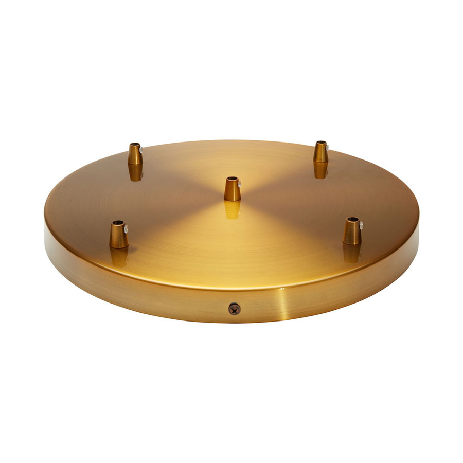 Lampen Baldachin Metall 5-fach Gold, Ø: 30 cm x H: 2,5 cm