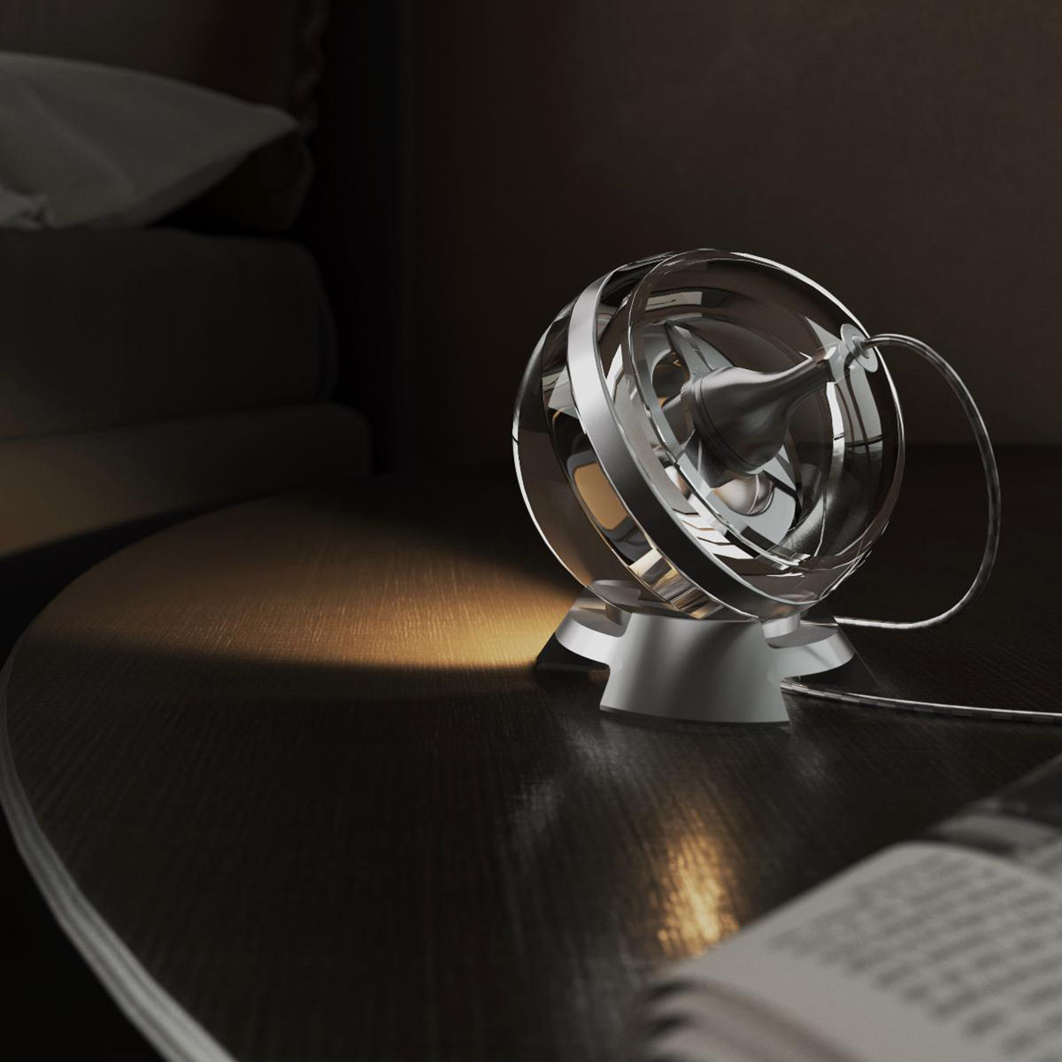 Limbus Eye Body Tischleuchte, Ø: 12 cm, Aluminium eloxiert, Extra-Warmweiß 2700K