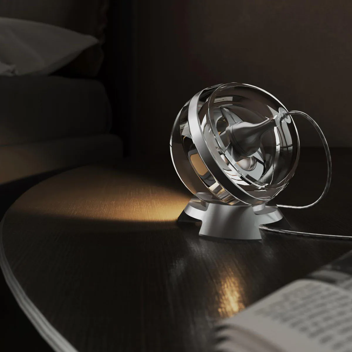 Limbus Eye Body Tischleuchte, Ø: 12 cm, Aluminium eloxiert, Extra-Warmweiß 2700K