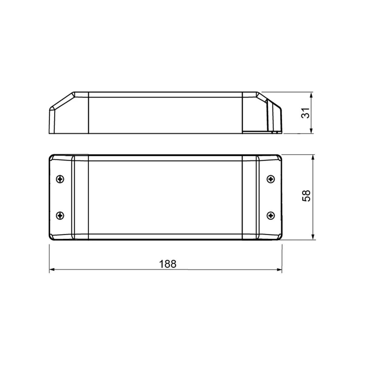 LED-Treiber, Eco V Series 75W, 24V DC, Phasenan-/ abschnitt