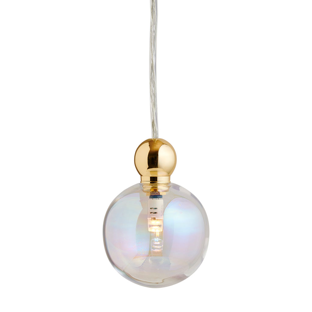 Uva Pendelleuchte M Ø 7 cm, Chameleon, Gold, für Multi-Baldachin