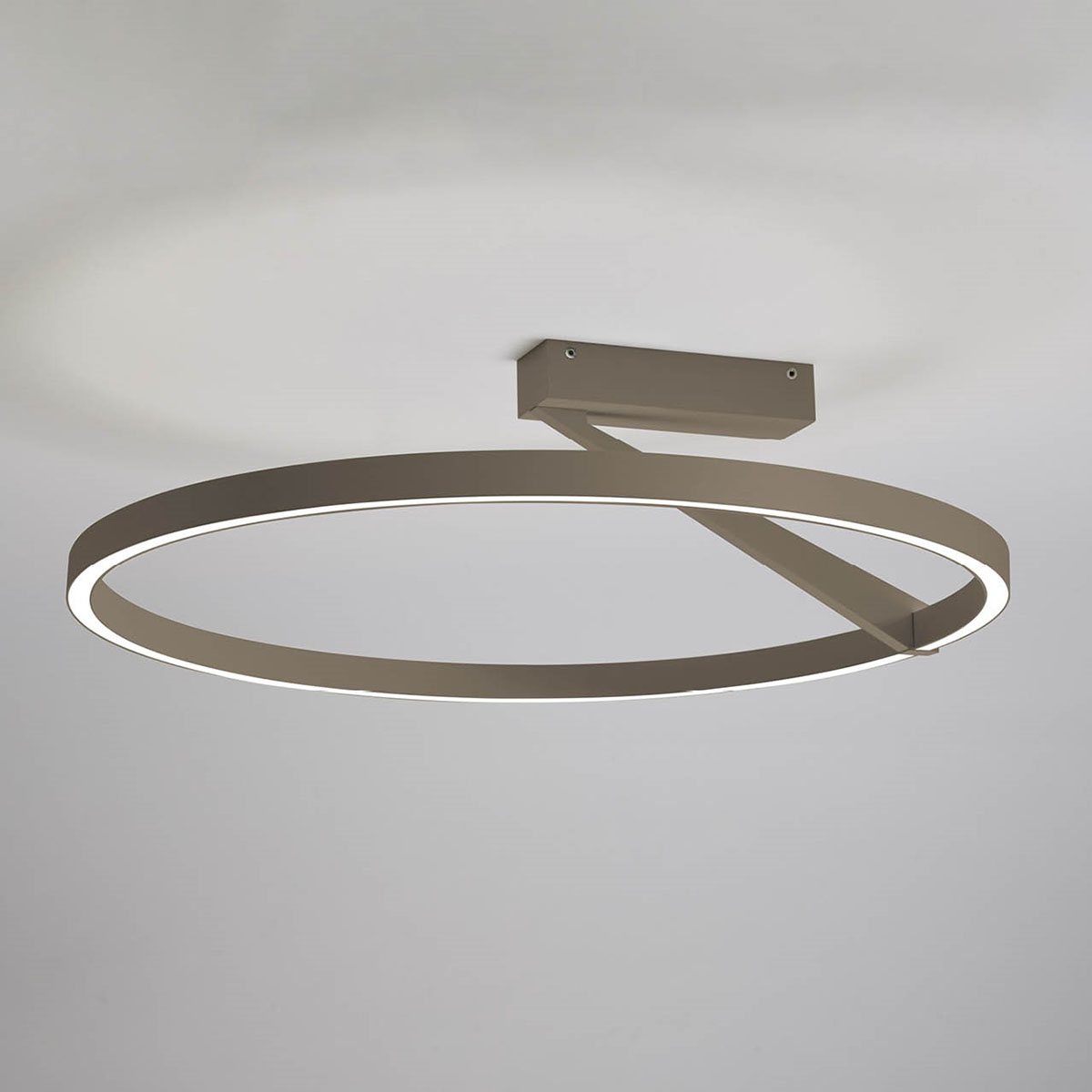 Vivida Meridiana Ring Wand-/ Designer-Wandleuchte mit Up-Down Licht, Sand, Ø: 60 cm – indirekte Beleuchtung für stimmungsvolles Ambiente, Ringlampe