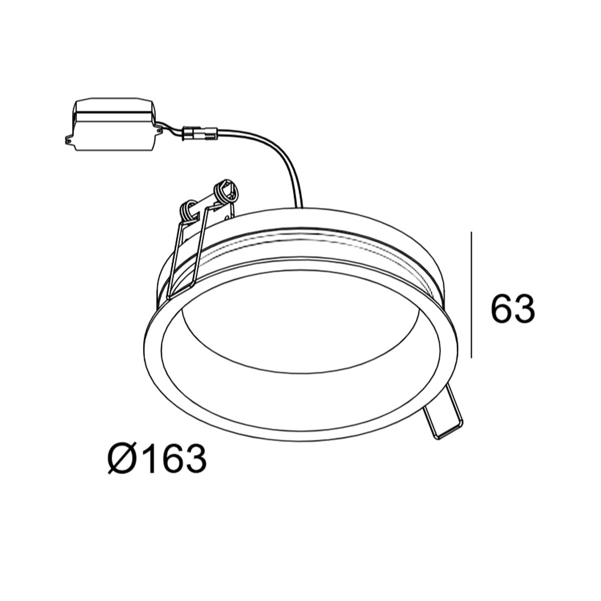 DeltaLight DIRO SBL M 930 Einbaustrahler Weiß Ø: 16,3 cm Warmweiß 3000K