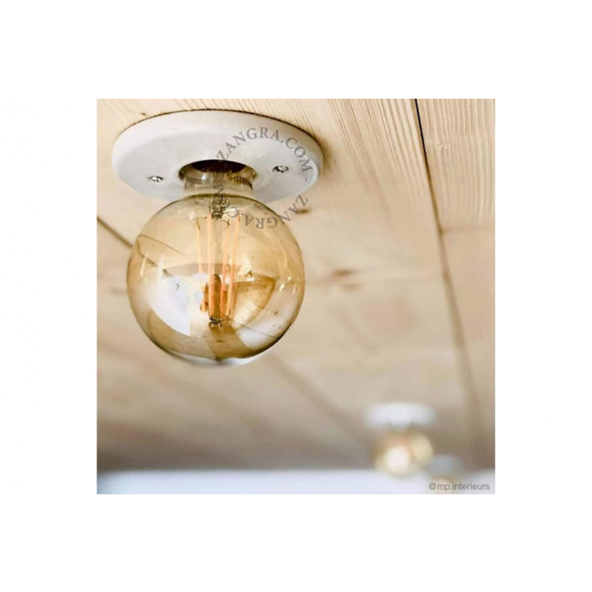 light.027.w, flache Einbauleuchte, reines Porzellan, weiß