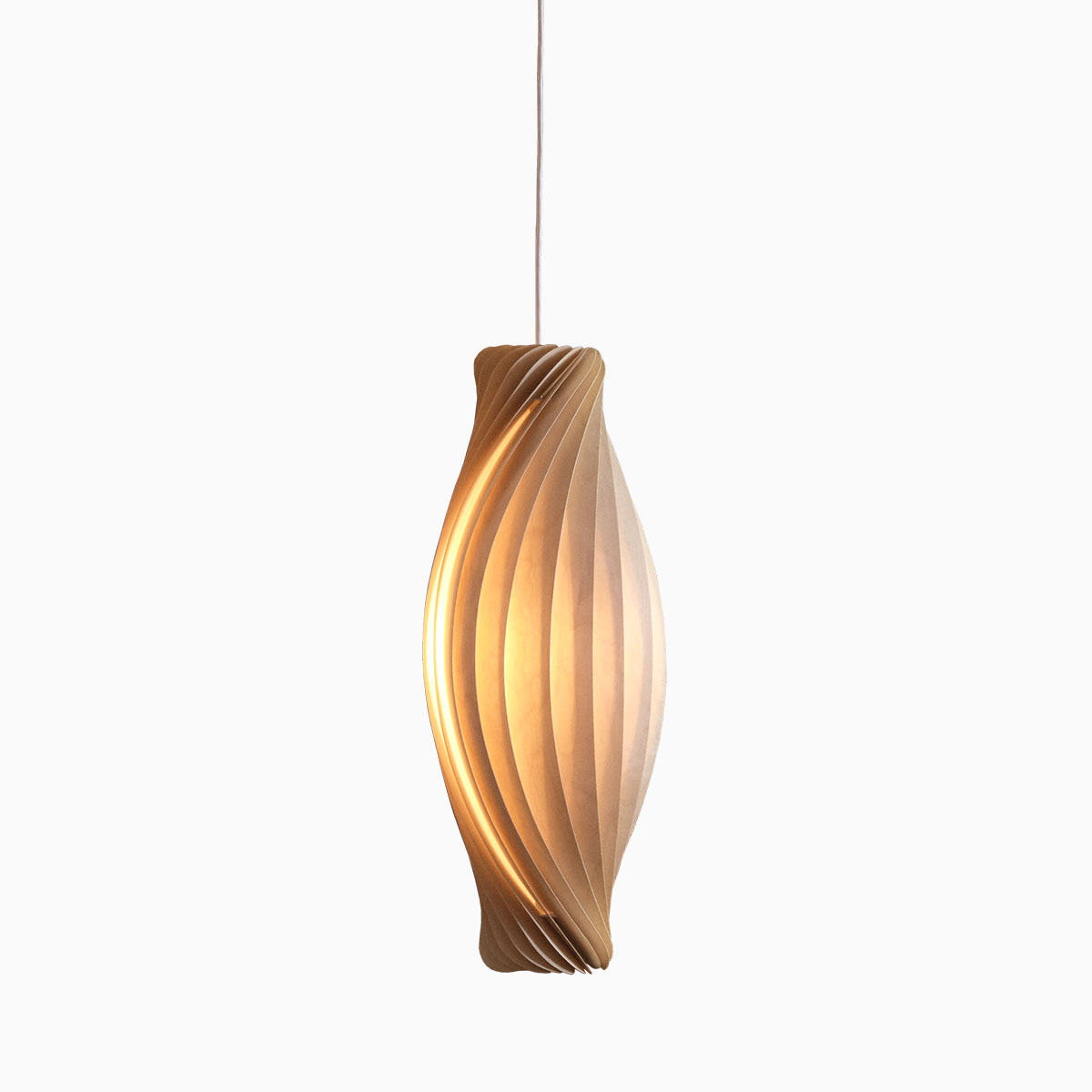 No111 Pendelleuchte, Birke Natur, Ø: 18 cm, H: 43 cm
