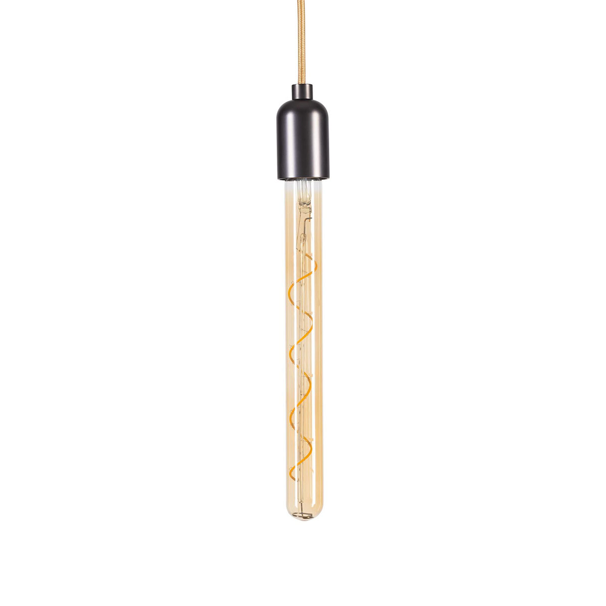 LED Filament Tube T30, Amber, E27, 4W, 2000K, dimmbar