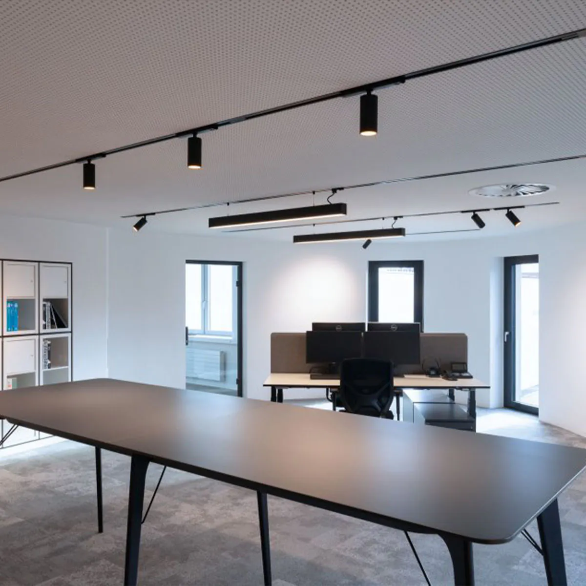 SPY 66 93045 ADM DIM5 Schienenstrahler, DALI dimmbar, Ø: 6,6 cm, Weiß, Warmweiß 3000K, 45°