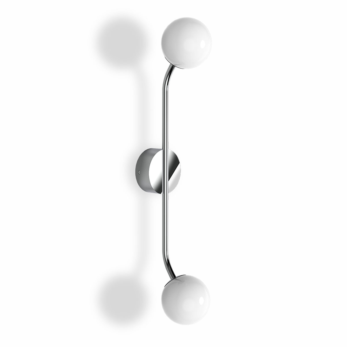 Pep Two Wandleuchte Bad, H: 49,5 cm, B: 8 cm, Chrom