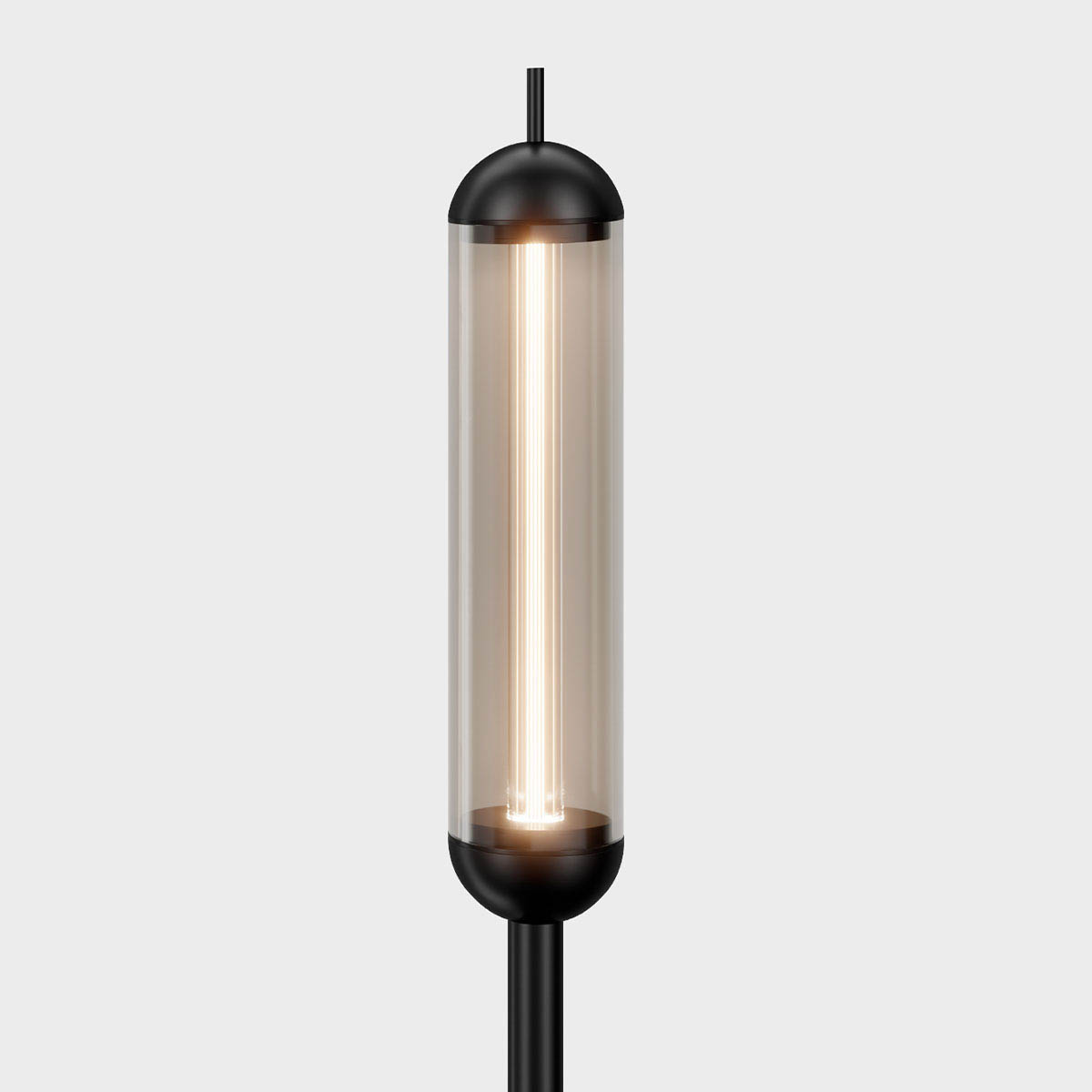 Stabförmige Solar Erdspießlleuchte schwarz Detail
