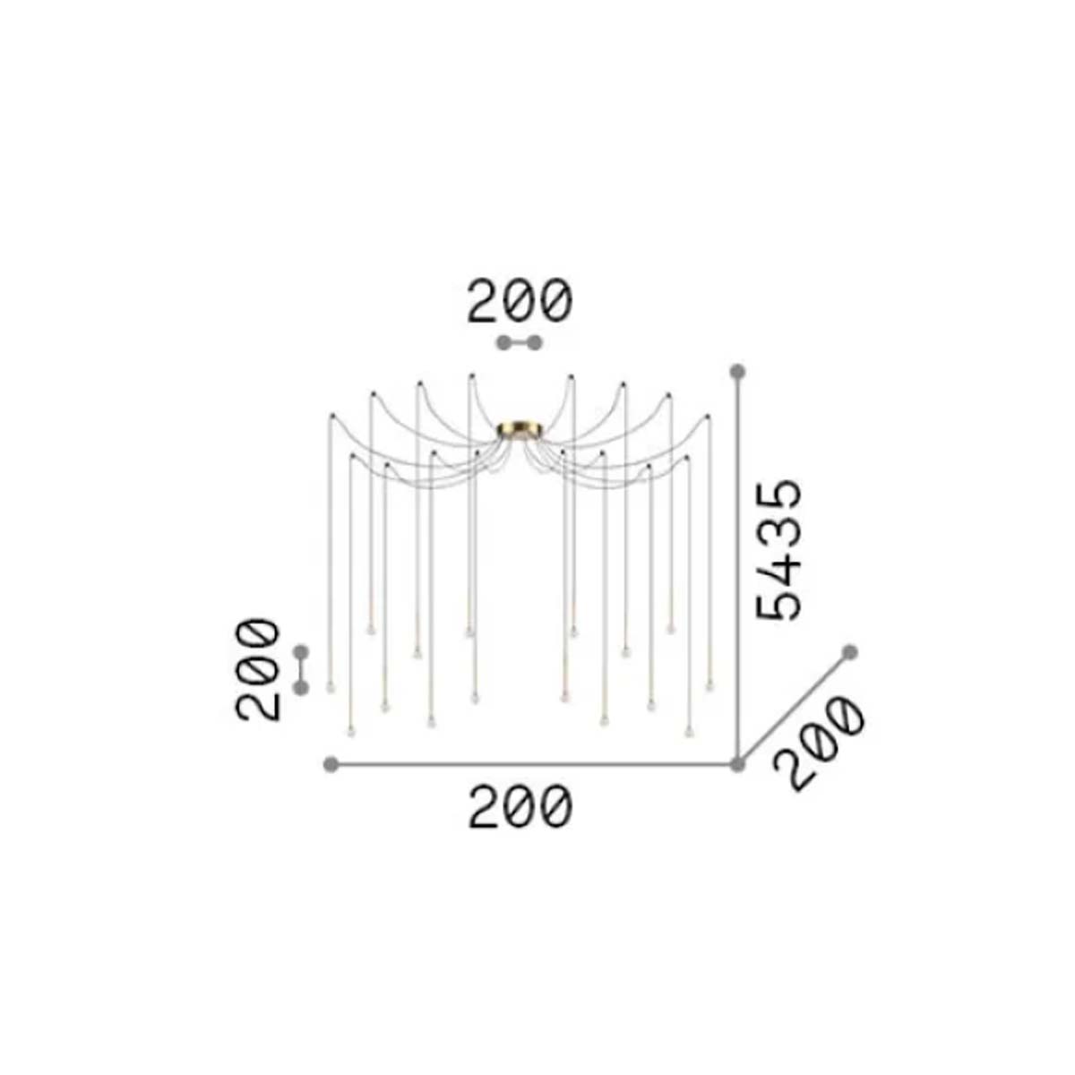 Lucciola SP16 Pendelleuchte, Messing