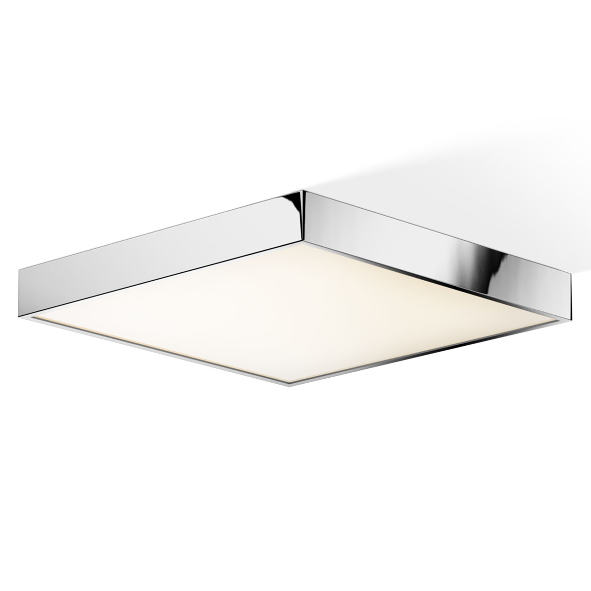 Cut 40 N LED Deckenleuchte Badezimmer, Chrom, B: 40 cm, T: 40 cm