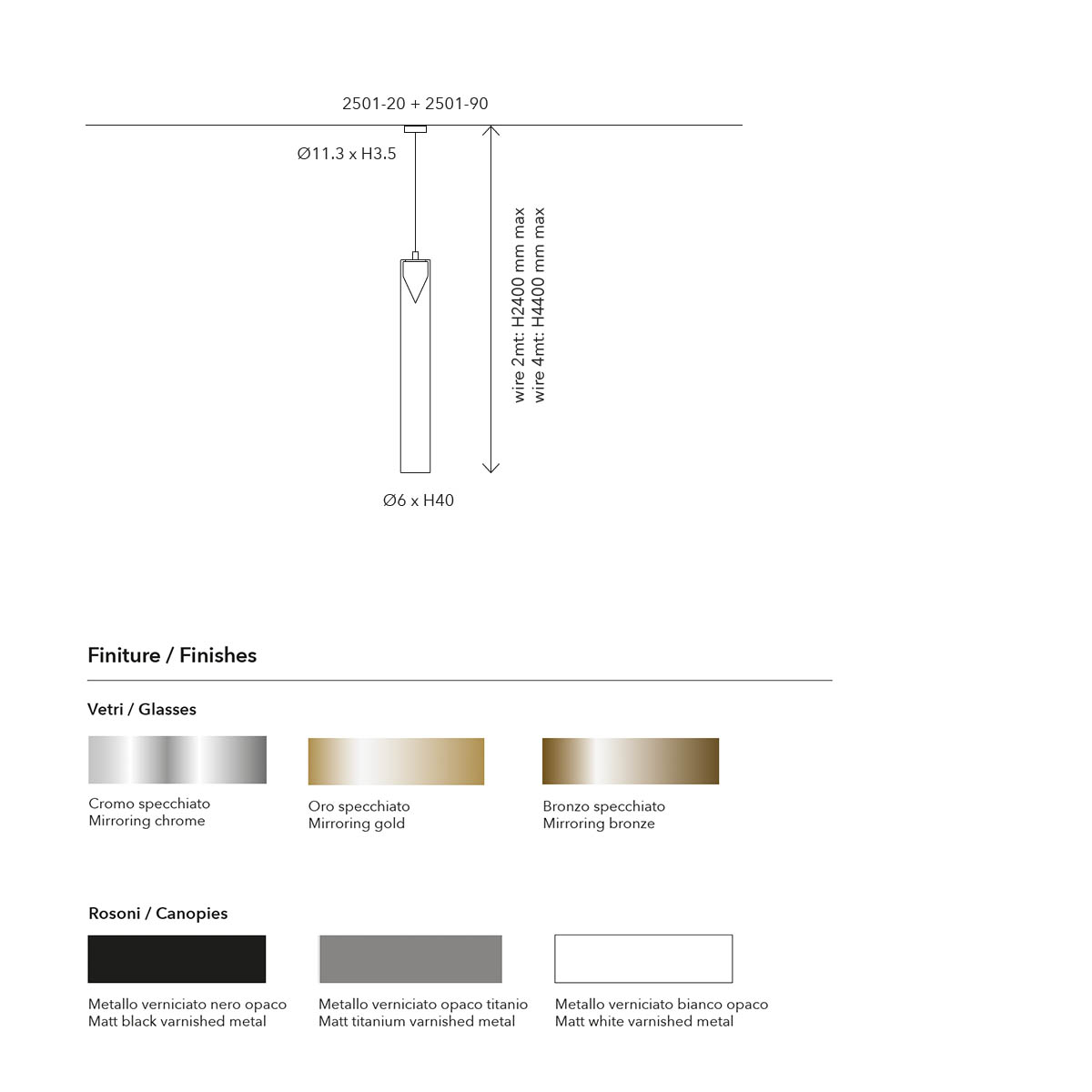 Penta Iconica Tall Pendelleuchte, Bronze Glas, H: 40 cm, Titanium, On-Off Penta Iconica Tall Pendelleuchte, Gold Glas, H: 40 cm, Weiß, DALI