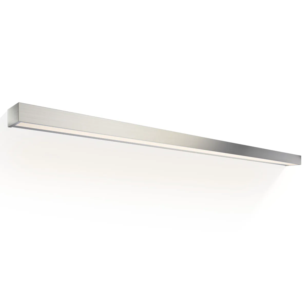 Stilvolle Badezimmer-Wandleuchte von Decor Walther – Box 150 N LED Wandleuchte Bad, Nickel satiniert, B: 150 cm, Extra-Warmweiß 2700K Hochwertige Design-Wandlampe fürs Bad – Decor Walther Box 150 N LED Wandleuchte Bad, Nickel satiniert, B: 150 cm, Warmweiß 3000K