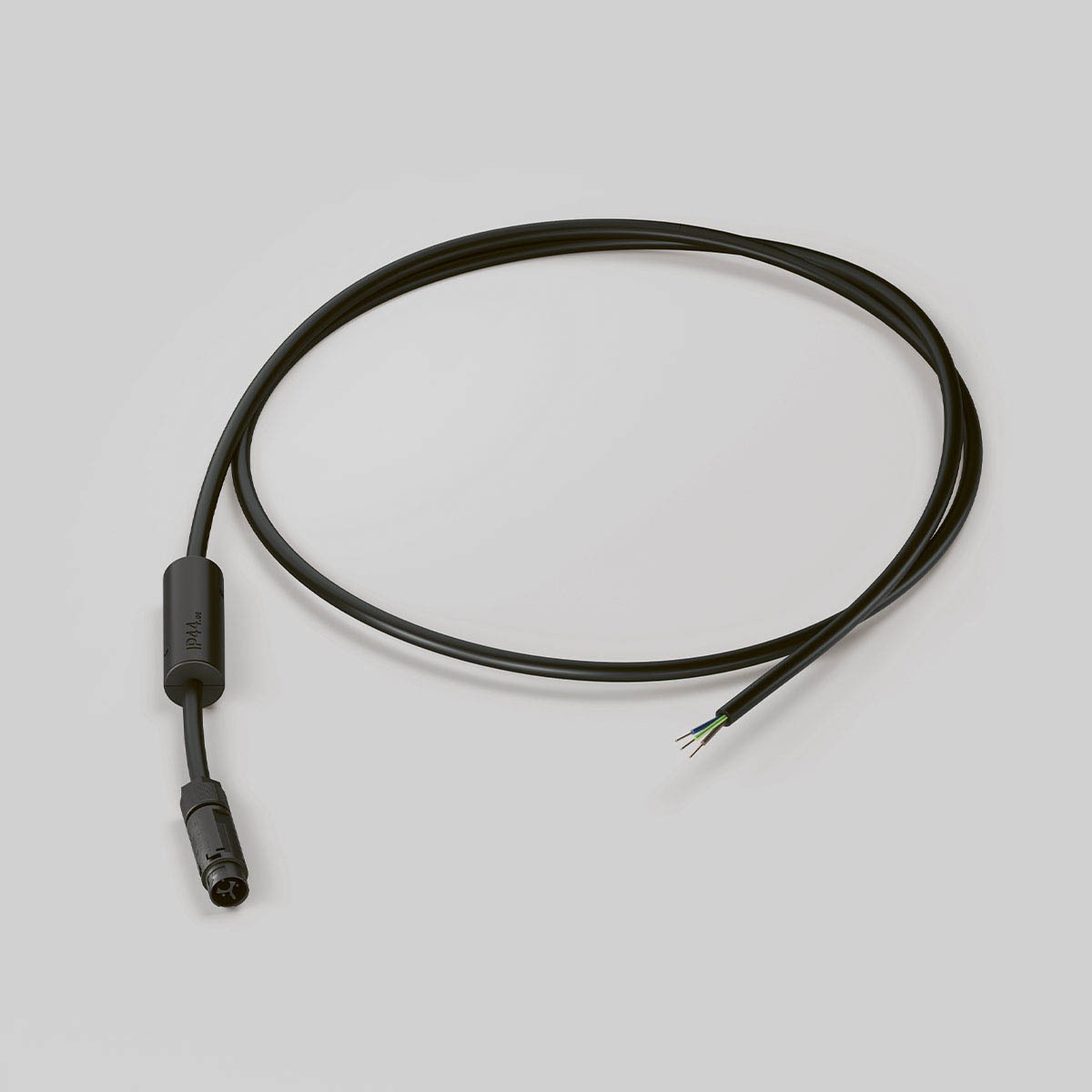 Erd-Anschlussverbindung mit IP44 connect Buchse, Aquastop und offenem Kabelende