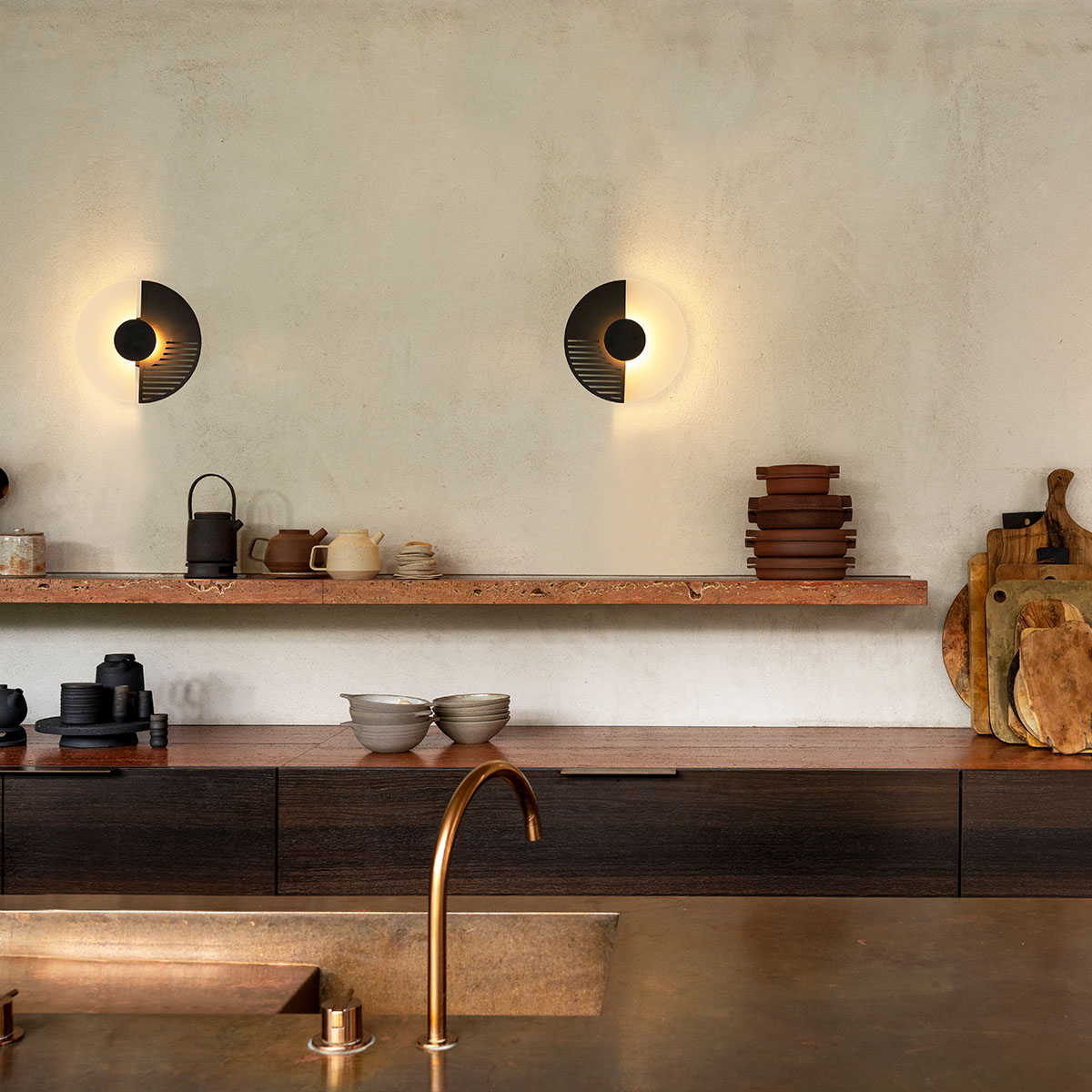 Midnight 505 Wandleuchte, Ø 50,5 cm, Ohne Streifen