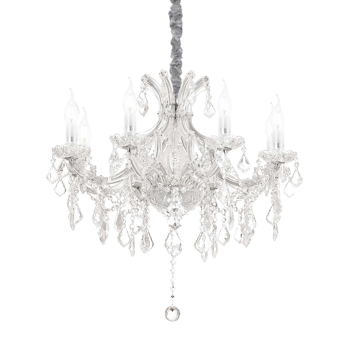 Napoleon SP8 Kristallglas Kronleuchter 8-flammig, Chrom, Ø: 67 cm