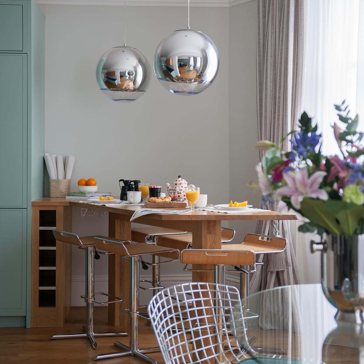 Tom Dixon Mirror Ball Pendelleuchte, Gold, Ø: 50 cm, Retrofit