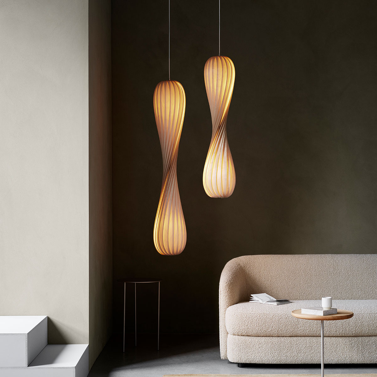 TR7 Pendelleuchte, Birke Natur, Ø: 25 cm, H: 112 cm